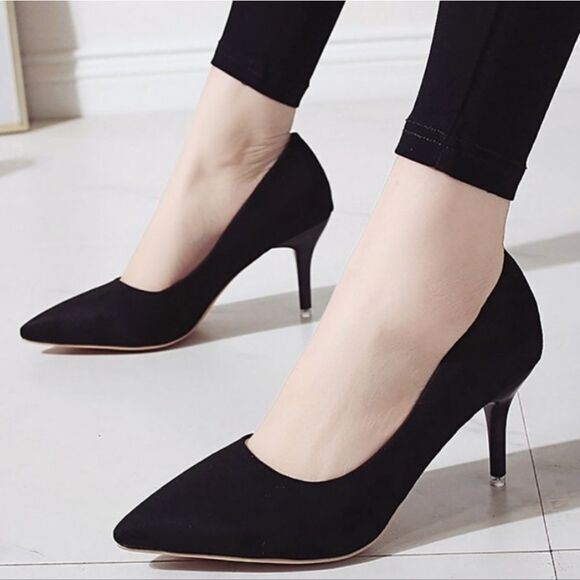 H&M WOMEN"S POINTED TOE LOW KITTEN HEEL DRESS PUMP - Picture 14 of 14